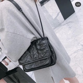 YSL NIKI28cm female chain strap quilted shoulder cross body bag vintage luxury satchel bag superb outfit