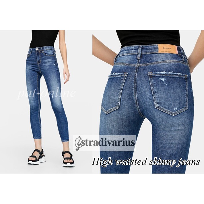 stradivarius high waist skinny jeans