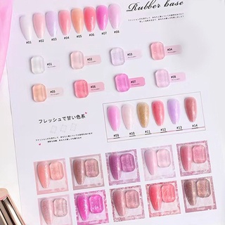 (( ชุดใหญ่ 24สี )) สีเจลผสมเกล็ดออโรร่า HANBI สีทาเล็บเจล เนื้อเข้มข้น Magic sparkle ( เจลออโรร่า ) แถมชาร์ตสี