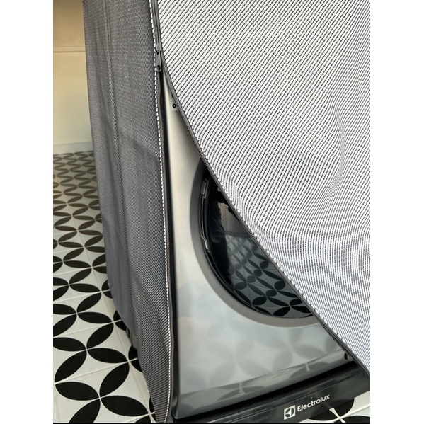 ผ้าคลุมเครื่องซักผ้า ฝาหน้าซัก-อบ 6-25kg. หนาพิเศษ☀️กันแดด 🐾กันรอยขีดข่วน(ใส่ได้ทุกยี่ห้อ)🚛พร้อมส่ง! สีเท￼าลาย