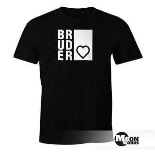 เสื้อยืดผ้าฝ้ายพิมพ์ลายฤดูร้อนใหม่แฟชั่นเสื้อยืดทุกการแข่งขัน Bruderherz Bruder Geschenk Geburtstag FunShirt Moonworks®