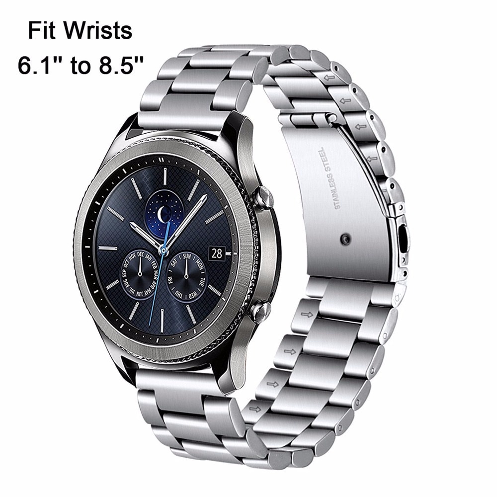สายนาฬิกาข้อมือสเตนเลส 22 มม. 20 มม. พร้อมเครื่องมือ แบบเปลี่ยน สําหรับ Samsung Watch 3 Samsung Active 2 Gear S3 18 มม. 24 มม. Amazfit