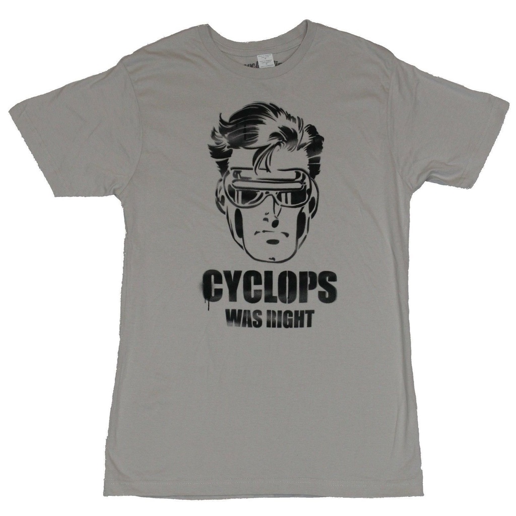 ความแปลกใหม่ Hipster เสื้อยืดแขนสั้น Cyclops Marvel Comicss Cyclops Was ขวาหัวภาพวาด 100% Cotton Tee