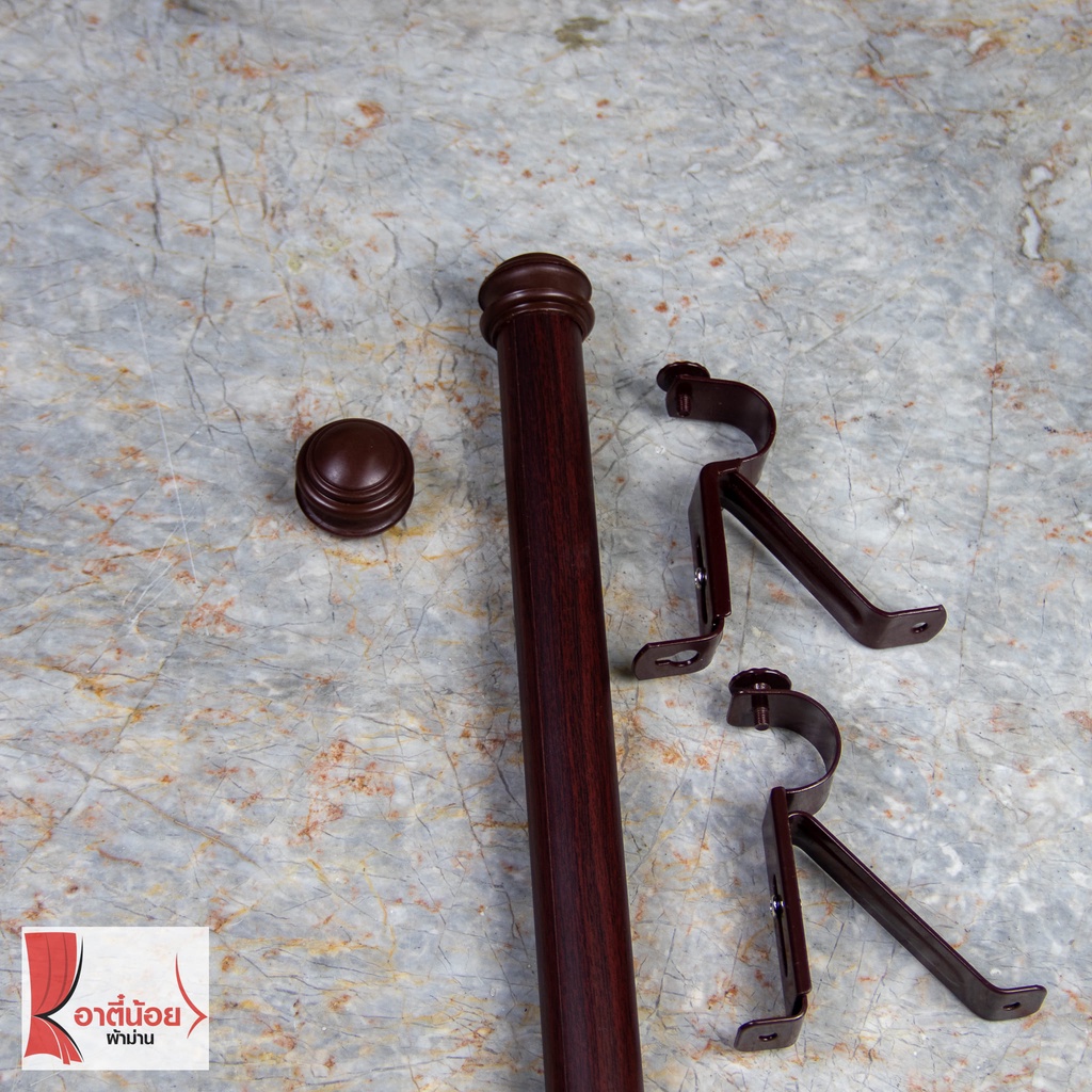 Sale ชุดราวผ้าม่านลายไม้ 0.90-3.20ม.อุปกรณ์ครบชุดราวผ้าม่าน(หัวรางสีโอ๊ค) - รูปที่ 5