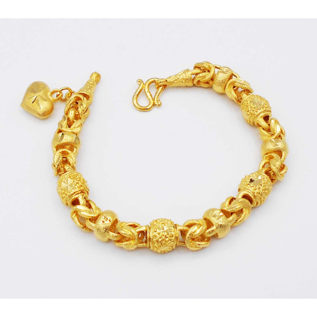 Sale สร้อยข้อมือ ผู้หญิง งานทองชุบไมครอน ชุบเศษทองคำแท้ 96.5% น้ำหนัก 2 บาท ขนาด 7 นิ้ว ทองชุบ ทองหุ้ม