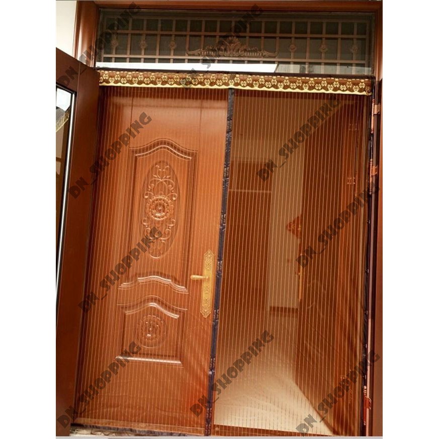 ม่านประตูกันยุงไซส์พิเศษ กว้าง120 - 200*210 ซม. รุ่นพรีเมี่ยม แบบสีล้วน 2สี - รูปที่ 4