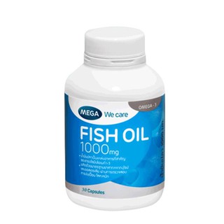 ﻿MEGA We Care Fish Oil เมก้าวีแคร์ น้ำมันปลา 1000mg 30 แคปซูล