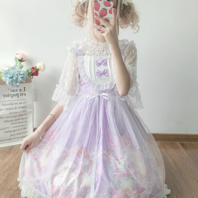 Lolita ภายในเส้นด้ายหน้าจอไหมตาคลุมด้วยผ้าฤดูร้อนน้องสาวนุ่มน่ารักแมว ชุดสายรัดทุกวัน Lolita ภายในเส้นด้ายหน้าจอไหมตาคลุมด้วยผ้าฤดูร้อนน้องสาวนุ่มน่ารักแมว ชุดสายรัดทุกวัน