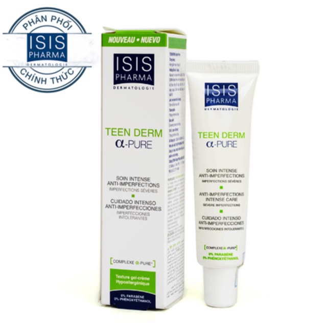 ISIS Pharma Teen Derm Alpha Pure 30 ml. แท้ 100% เหมาะกับสิวอุดตัน/สิวอักเสบ/สิวหนอง
