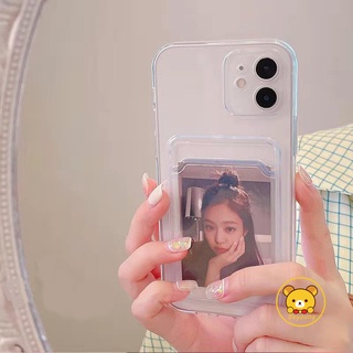 เคสใส TPU แบบนิ่ม พร้อมช่องใส่บัตร สําหรับ Realme 5 5i 5s 6i C3