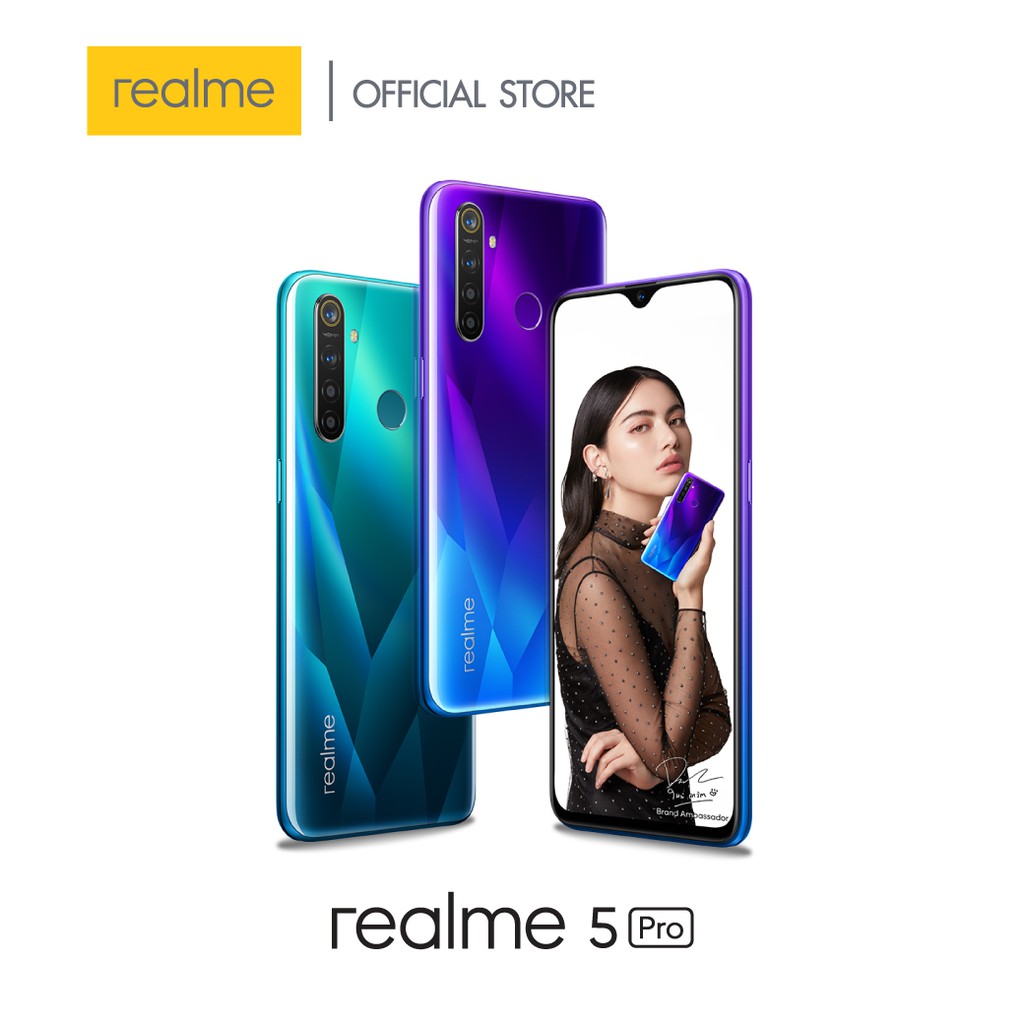 realme 5 Pro (8+128GB) 4 เลนส์ สเปคแรง Snapdragon 712 Sparking Blue