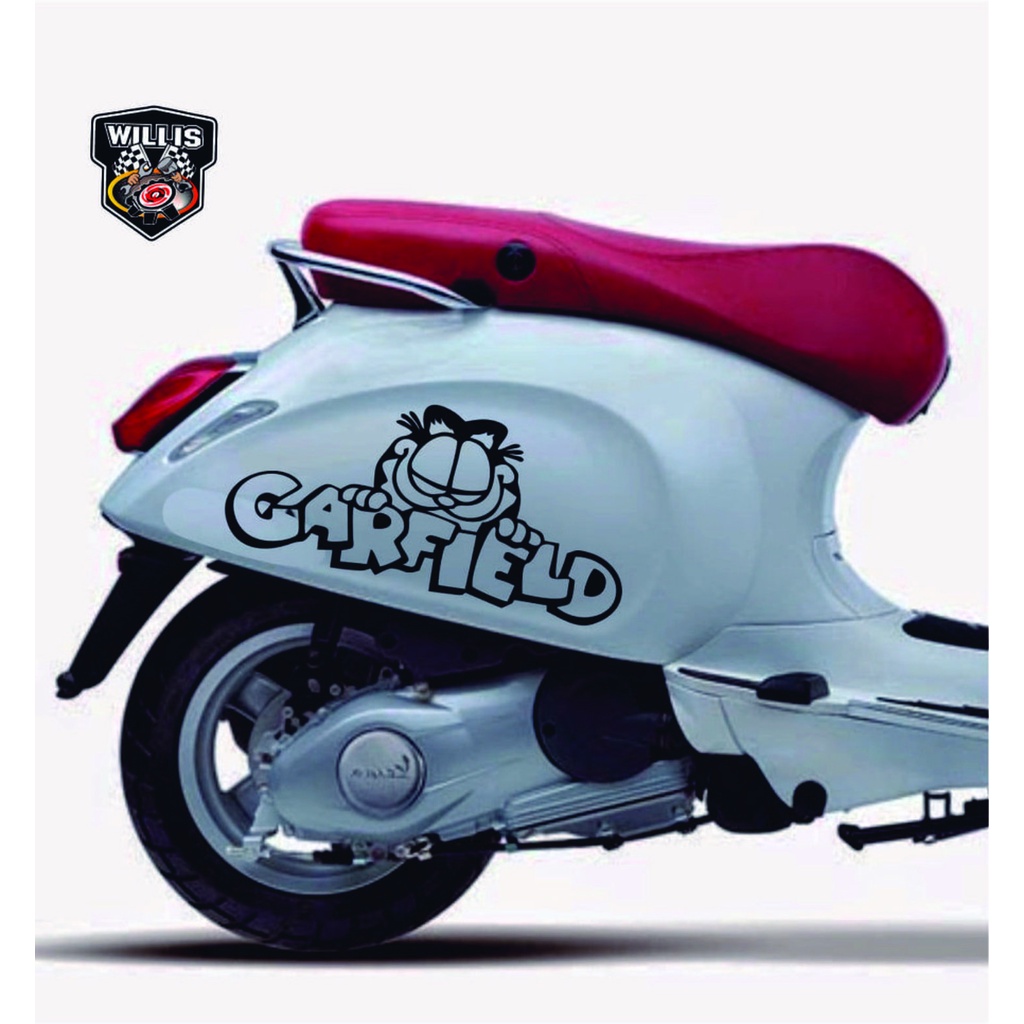 ตัดสติ๊กเกอร์ Garfield Piaggio Vespa Spint LX Primavera Scopy