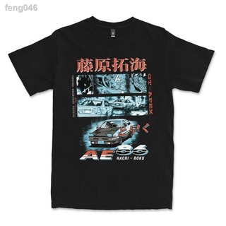 ☍◎✇ใหม่ Ae86 Initialanimestreetwear Jdm Drift Hachiroku รอบคอแขนสั้น Mens Tee ทั้งหมดตรงกับ Streetwear