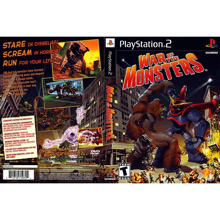 WAR OF THE MONSTERS [PS2 US : DVD5 1 Disc]