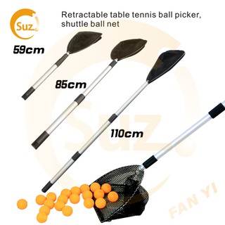 SUZ  Telescopic PingPong Training Table Tennis Ball Pick Up Net Foldable Ball Picker AH7M