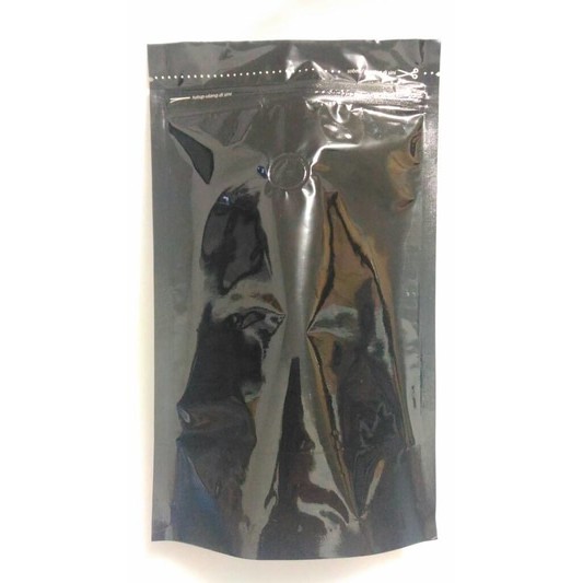 500g Coffee Packaging Super Black Pouch + Zipper + แจกัน (160x290x44mm)