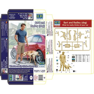 ฟิกเกอร์โมเดล Master Box Model 1/24 MB24049 "Bart and Radley (dog). What he really thinks of your car