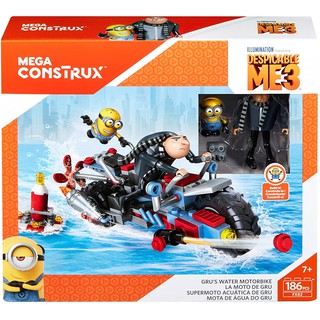 Mega Construx ตัวต่อ มินเนี่ยน Despicable Me 3 Grus Water Motorbike ของแท้