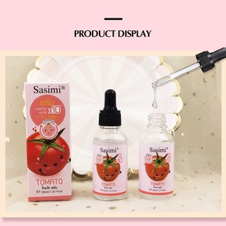 เซรั่ม Sasimi Tomato Serum 30 ml เซรั่มมะเขือเทศ สูตรออร่าไวท์หน้าใสX10 เผยผิวกระจ่างใส บอกลาปัญหาสิว