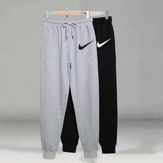 KU-293 กางเกงแฟชั่นเกาหลีขาจั๊ม กางเกงกีฬาเรียบง่าย ใส่ได้ทั…