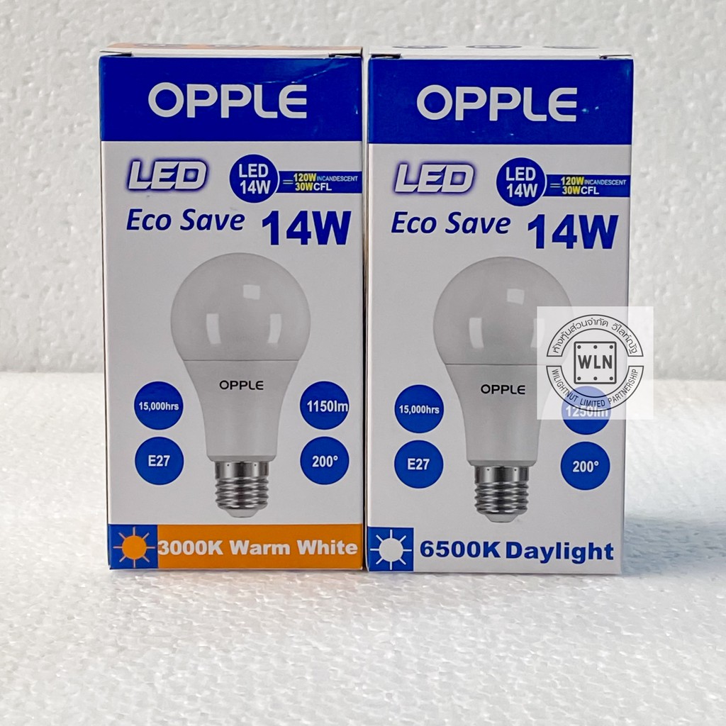 หลอดไฟ Opple Led Ecosave 14w Warmwhite And Daylight E27 ราคาถูก