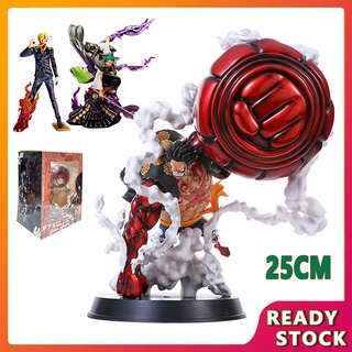 ลูฟี่ เกียร์ 4 Big Ape King Gun Luffy GK One Piece หมวกฟางเด็ก Luffy โมเดลเครื่องประดับมือ 25cm Color Box Figure Anime One Piece Figure High Quality Model Statue 4 Luffy 20cm Zoro Figure Anime Statue Roronoa Zoro roof Sauron Three Knifeflow