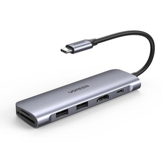 UGREEN CM195 70411 USB-C to USB 3.0*2 + HDMI + TF/SD Hub with PD (70411) (AC2-001201)