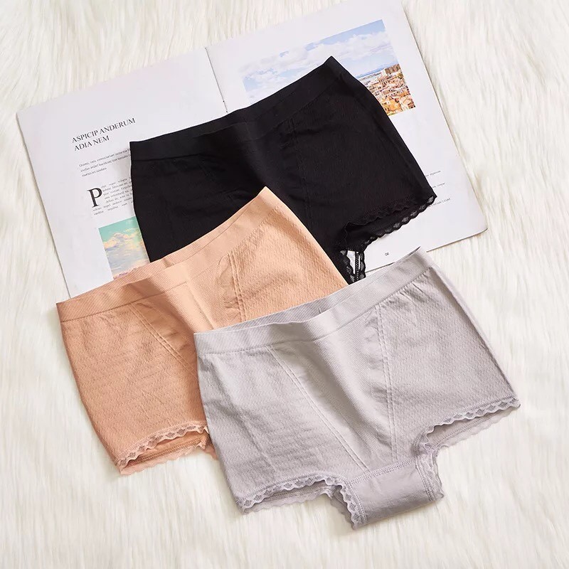 สินค้าพร้อมส่างจากไทย LoveIs Bra (N122) กางเกงในขาแต่งลูกไม้ ผ้านุ่ม