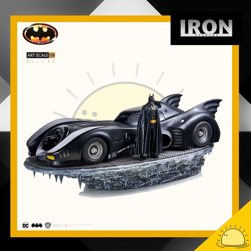 Batman and Batmobile : Batman Movie 1989 1/10 Scale (Deluxe) Statue by Iron  Studios | Shopee Thailand
