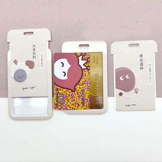 ซองใส่บัตรพร้อมเชือกเส้นเล็ก ปรับขนาดอัตโนมัติ สําหรับบัตรมหาวิทยาลัย บัตรประจําทาง รถบัส
