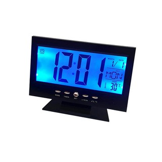 นาฬิกาตั้งโต๊ะ ไฟหน้าจอสว่างอัตโนมัติ ด้วย Voice Control LCD Clock - DS 8082 Back Light