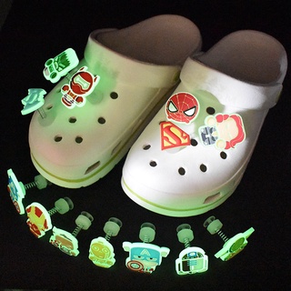 Croc Jibz Pins จี้รูปซุปเปอร์ฮีโร่ หลากสีสัน สําหรับทําเครื่องประดับรองเท้า DIY