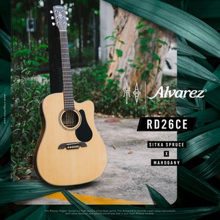 Alvarez RD26CE กีตาร์โปร่งไฟฟ้ารุ่นเริ่มต้น (Sitka Spruce / Mahogany) พร้อมกระเป๋า