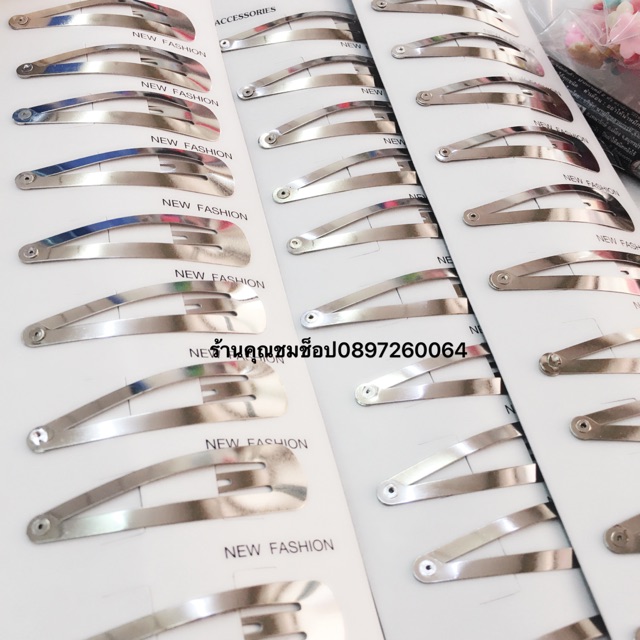 กิ๊บหยดน้ำสีเงิน5/6/7cmแผงละ10ชิ้น – โปรปัง