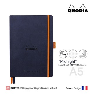 Rhodia Goalbook "Midnight" Dotted A5 Softcover - สมุดโน๊ตโรเดียโกล์บุ้ค ปกอ่อน A5 ลายจุด