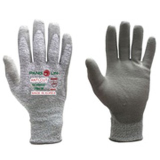 GLVR0037 ถุงมือกันบาด เคลือบ PU ระดับ 5 / PU Coated Cut Resistant Gloves Level 5 ( 1 คู่ / แพ็ค )