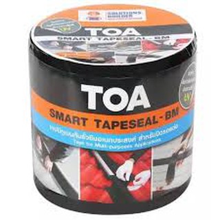 TOA smart tapeseal สมาร์ท เทปซีล (10 ซม.x 3ม.) เทปกาวบิทูเมน แผ่นปิดรอยต่อ กันรั่วซึม หลังคา เทปกาวกันซึม เทปติดหลังคา