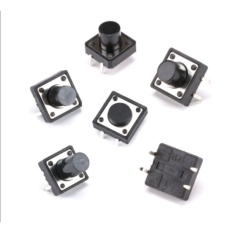 （10 สิบ）ปุ่มสวิตช์แทคอินไลน์ 12 * 12 * 4.3/5/6/7/7.5/8/9/10/11/12/15 มม. Micro-Motion 12X12