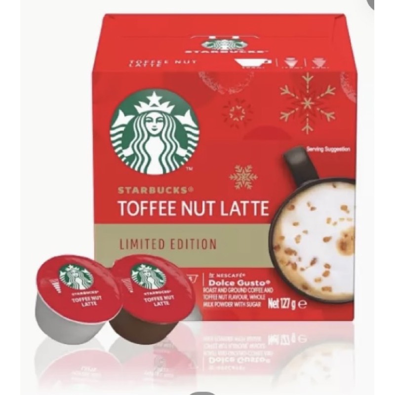 Starbucks toffee nut latte 6 cups x 12 capsules