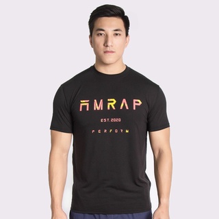 Amrap เสื้อยืดแขนสั้น ผ้าฝ้าย ระบายอากาศ เรียบง่าย สไตล์สปอร์ต สําหรับผู้ชาย