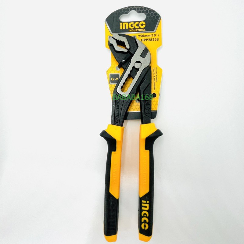 คีมคอม้า 10นิ้ว INGCO ( HPP28258 ) 250mm Pump Pliers คีมคอเลื่อน