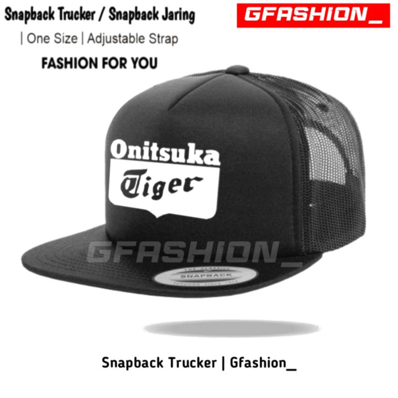 ONITSUKA TIGER SNAPBACK TRUCKER HAT/NET SNAPBACK HAT