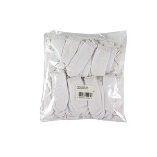 ถุงนิ้วผ้า TC มียางรัดขอบสีขาว (แพ็ค50ชิ้น) TC finger bag with white rubber band (pack of 50 pieces)