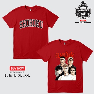 ROUND คอลูกเรือเสื้อยืด ลายการ์ตูนอนิเมะ SLAM DUNK SHOHOKU Karimake-4XL