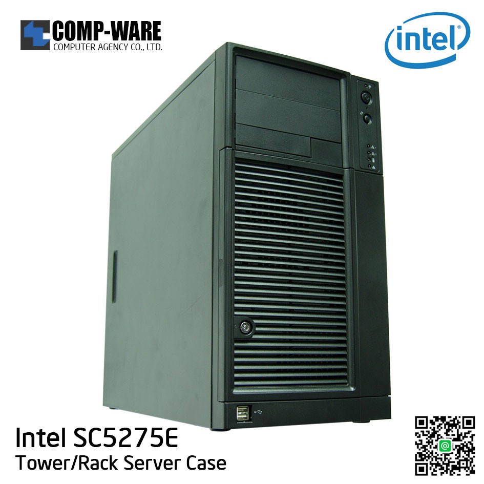 เคสคอมพิวเตอร์ Intel Entry Server Chassis SC5275E Tower/Rack Case (No PSU) สีดำ