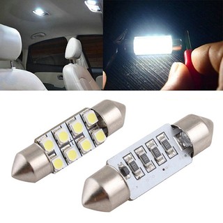 หลอดไฟภายในรถยนต์ 2 ชิ้น 36mm 8LED SMD