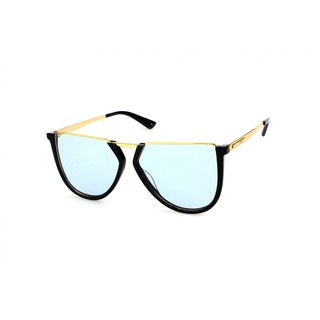 Alexander McQueen McQ MQ0161S 005 Black Gold Light Blue