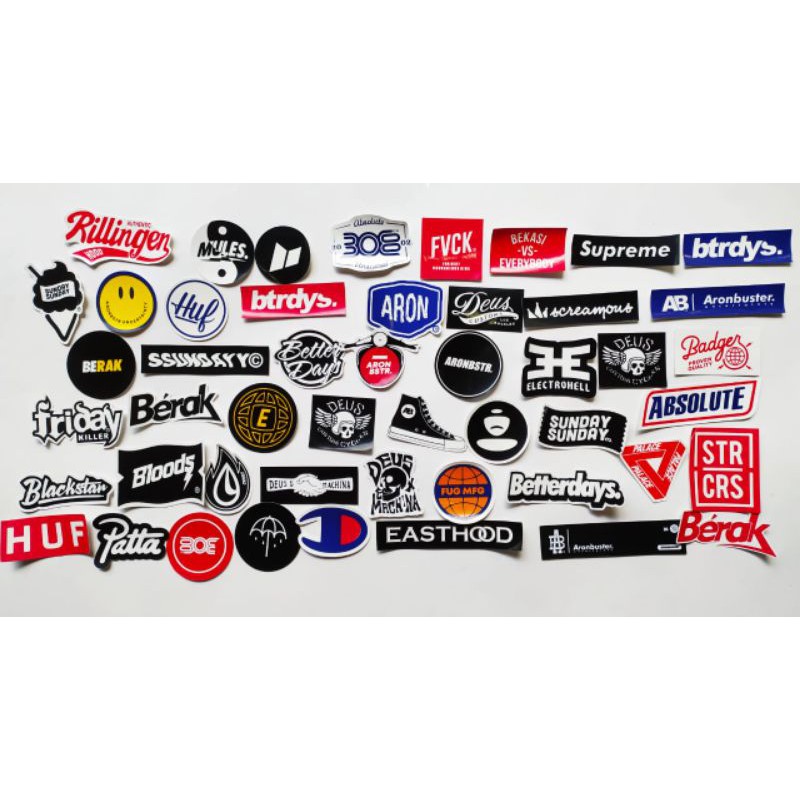 สติ๊กเกอร์แบรนด์ DISTRO บรรจุ 10 ชิ้น RANDOM WATERPROOF VINYL MATERIAL HYPEBEAST