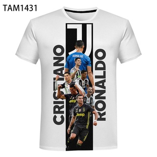 Cristiano Ronaldo Dos Santos Aveiro 2022 ใหม่ เสื้อยืดแขนสั้น พิมพ์ลาย 3D แฟชั่น สําหรับเด็กผู้ชาย และผู้หญิง