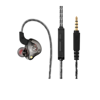 โปรโมชั่น : ส่งไวจากไทยหูฟังเล่นเกมพร้อมไมโครโฟน 4 D Dual Drive In Ear 3 . 5 มม .สีดำ-blackกรณีว่า ง